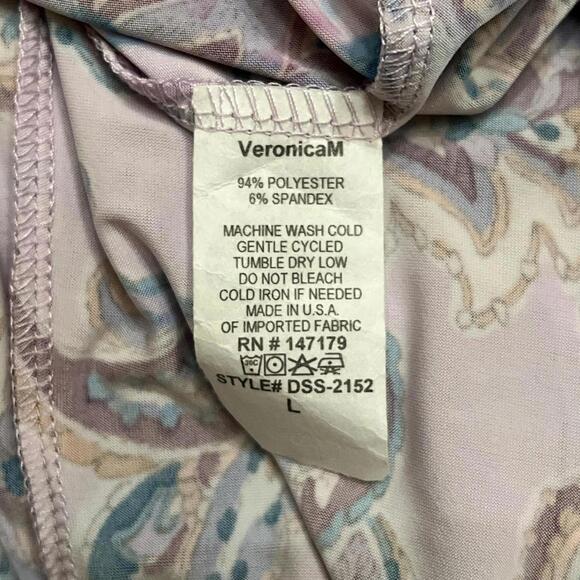 NWT Veronica M Paisley Drop Waist Dress – Size Large - Picture 8 of 8